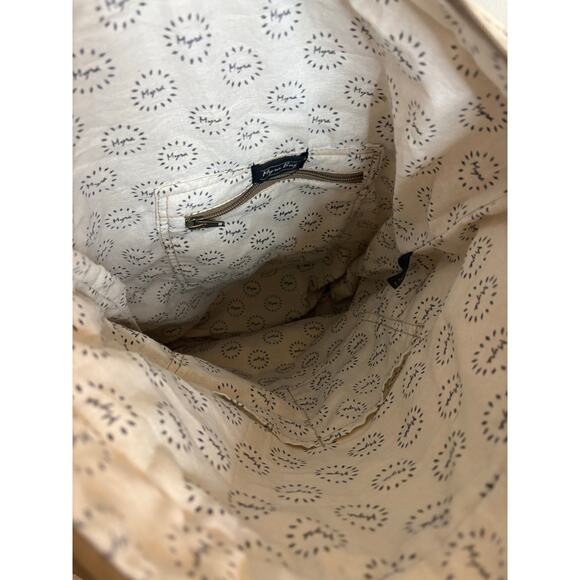 Myra Bag Backpack Upcycled Canvas Leather Hair on Hide Large Excellent Condition - Picture 7 of 11